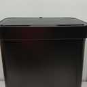 EKO Deluxe Mirage-T 50 Liter / 13.2 Gallon Touchless Rectangular Motion Sensor Trash Can, Matte Black Stainless Steel Finish