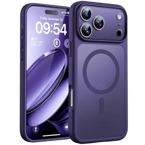 TOCOL for iPhone 17 Pro Max Case, Full Camera Protection, Built-in Magnetic Ring, Compatible with Magsafe, Translucent Matte Phone Case for 17 ProMax 6.9 inch (Midnight Purple)