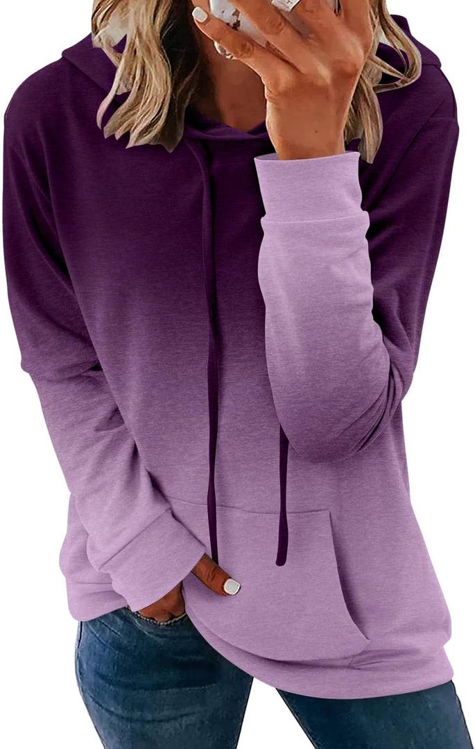 MODARANI Womens Pullover Hoodies Teen Girls Fashion Hooded Sweatshirt Womans Fall Tunic Top (S)