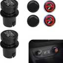2 PCS Car Cigarette Lighter Cover, Waterproof and Dustproof Cigarette Lighter Socket Plug Protector, Personalized Pattern Decorative Cover, Universal for Most Cars Trucks SUVs (Black)