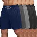 5 Pack Gym Shorts for Men 7 inch, Mens Athletic Running Shorts Dry Fit & Mesh Active Workout Shorts for Men with Pockets (X-Large, Black,black,dark Gray,navy,light Gray)