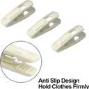 Velvet Hangers Clips, 20 Pack Ivory Pants Hanger Velvet Clips, Strong Hanger Clips Perfect for Thin Felt Hangers