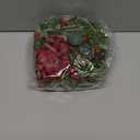 Syhood 4 Pcs 9" Mini Christmas Wreath Mini Cabinet Wreaths for Kitchen Christmas Red Berry with Red and Black Plaid Bow Farmhouse Wreath for Holiday Xmas Party Decorations(Elegant Style)