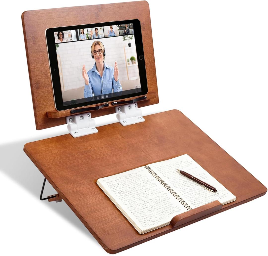 Ergonomic Posture Correcting Double-Layer Adjustable Slant Board for Writing - 0-80° Tilt Adjustment, 15.4x11 Top /19.7x14.2 Base - Desktop Reading/Writing Stand for Studying, Working, Drawing​