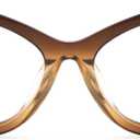 Zeelool Stylish Cat Eye Glasses Frame for Women with Non-prescription Clear Lens ZJGA357815 (Zjga357815-03 Dark-brown)
