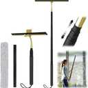 Shower Squeegee with Long Handle, 15-51" Telescopic Squeegee for Window Cleaning, Window Squeegee for Glass Doors, Extendable Window Cleaner Tool for Tile Walls, Sliding Door, Floor, Car Windshield-GD