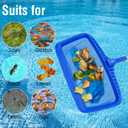 Pragmatist Pool Skimmer Net with 113.2 Inch Stainless Steel Pole, Deep Fine Mesh Swimming Pool Cleaning Net Large Capacity Pool Net for Pools, Spas, Ponds, Hot Tubs