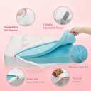 Knee Pillow for Side Sleeping Memory Foam Leg Pillow with Strap 2 Layer Adjust Height Between Legs Pillows for Relieving Leg Hip Back and Knee Pressure with Breathable Removable Cover