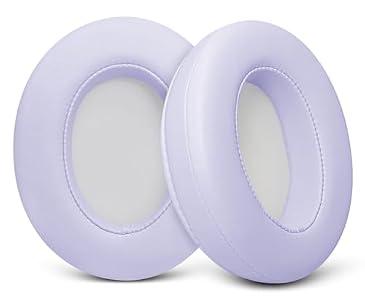 Protein Leather Replacement Ear Pads for Audio Technica M50X/ M40X, Steelseries Arctis, Sony MDR 7506, Turtle Beach Stealth 400/ 600 & More - Cushions with Memory Foam & Added Thickness - Purple