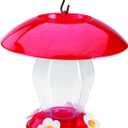 More Birds Hummingbird Feeder, Plastic Hummingbird Feeders, Red, 4 Feeding Stations, 20-Ounce Nectar Capacity, Jubilee 