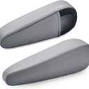 KBH Car Seat Armrest Cover for Lexus GX470 2003 2004 2005 2006 2007 2008 2009, Arm Rest Protector with Elastic Opening, Vinyl Leather Interior Accessories, 1 Pair, Dark Gray
