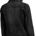 Hybrid & Company Women's Long Sleeve Denim Jackets Basic Button Down Jean Jacket with Pockets (Black, S)
