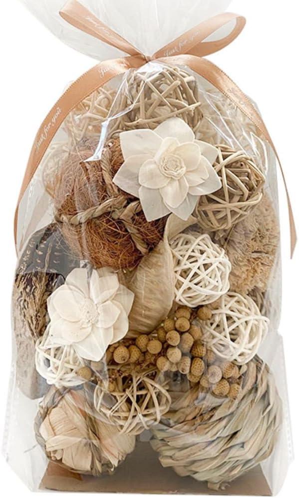 Qingbei Rina Decorative Balls for Centerpiece Bowls, Wicker Rattan Balls Decorative, Assorted Bowl Vase Fillers, Decorative Orbs Woven Spheres, Wedding Table Home Decor(Brown)