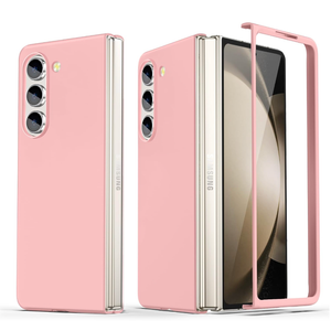 Compatible for Samsung Galaxy Z Fold 5 Case, Ultra-Thin Silky Hard PC Matte Bumper Cute Pretty Phone Case Cover for Samsung Galaxy Z Fold 5 5G, Pink(12-28), 5 Pack