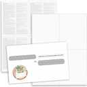 NextDayLabels - W-2 4-Up Employee Tax Forms, Instructions on Back" for 2025, for Laser/Inkjet Printer. Compatible with QuickBooks and Accounting Software ETC. (Pack of 25 Sheets & Self Seal Envelopes)