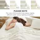 Comfort Spaces 100% Cotton Sheets Queen, Breathable, Ultra Soft Cotton Sheets, Naturally Cool Cotton Bed Sheets with 14" Elastic Pocket Fits up to 16" Mattress, All Season Sheet Set, Ivory 4 Piece