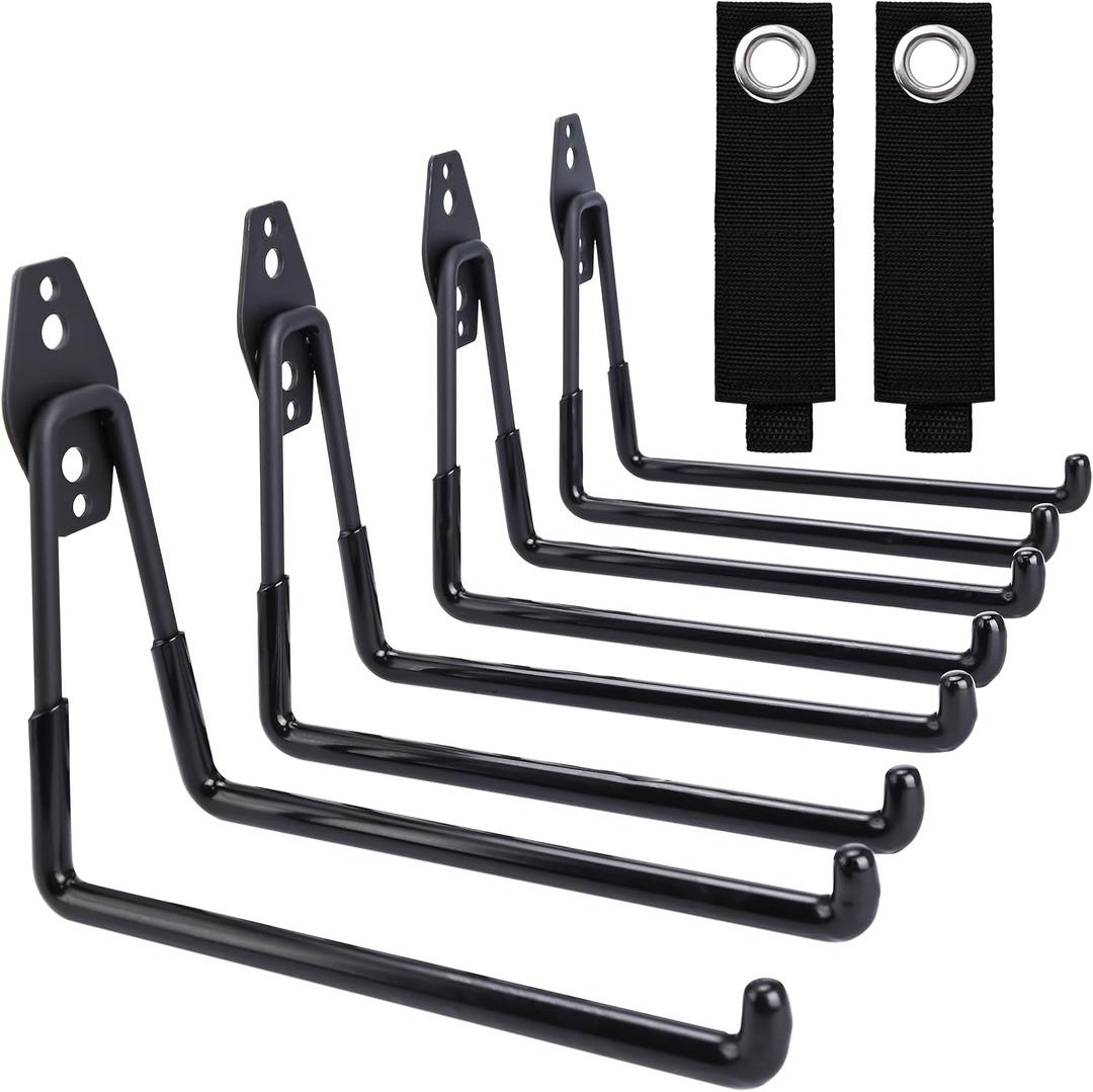 QUELIEN Large Garage Hooks, Heavy-Duty 7.5 in Cord Organizer for Garage Organization, Storage, and Hose Holder Space-Saving and Durable Design for Home, Garage, and Workshop Use