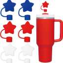 Star straw toppers 6 pieces