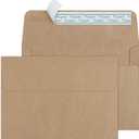 Eupako 5x7 Envelopes Self Seal 250 Pack, Brown A7 Envelopes, Kraft Paper Envelopes for 5x7 Cards, Photos, Invitations, Wedding, Graduation, Baby Shower, 5.25 x 7.25 Inches
