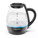Chefman 1.7-Liter Electric Tea Kettle w/ Borosilicate Glass and Automatic Shutoff - Black