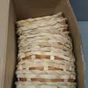 Sintuff 24 Pack Woven Basket Round Bamboo Gift Baskets Wicker Berry Bread Fruit Basket Empty Food Serving Baskets for Picnic Kitchen Restaurant (Small)