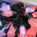 iBaycon RGB C9 Christmas Lights, 65FT Color Changing String Lights, Connectable Remote Control Waterproof Outdoor, C9 String Light for Xmas Tree House Eaves Roof Christmas Holiday Decor