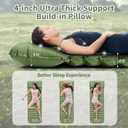 Sleeping Pad for Camping - 4 Thick Inflatable Camping Mat with Built-in Pump & Pillow, Ultralight Self Inflating Camping pad, Backpacking Sleeping Mat for Hiking, Tent, Traveling
