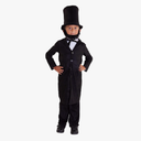 Morph Abraham Lincoln Costume, Abraham Lincoln Costumes for Kids, Boys Halloween Costume, Halloween Costumes for Kids, Size M
