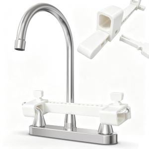 Faucet Handle Lock for 2-Handle Sinks, Adjustable Child Safety Guard
