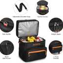 Rolling Cooler with Wheels 5+ Can and Handle, Double Deck & Enhanced Stability Wheeled Cooler,Leakproof Soft Sided Ice Cooler,Insulated Travel CoolerBag for Camping,Grocery,Beach,Outdoor