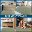 OLANLY Dog Door Mat for Muddy Paws 30x20, Absorbs Moisture and Dirt, Absorbent Non-Slip Washable Doormat, Quick Dry Chenille Mud Mat for Dogs, Entry Indoor Entryway Carpet for Inside Floor, Sage Green