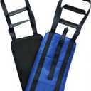 Transfer Sling, Upgraded with Metal Buckle, 6 Reinforced Straps with Hand Grips, Lift & Standing Aid for Caregivers, Elderly & Disabled, Transfer Belt for Home Use (Blue, Large)
