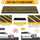 2 Packs 48" Car Driveway Rubber Curb Ramps, Heavy Duty Driveway Gutter Slope Ramp, Low Profile Design for Cars, Water Channel for Drainage, Curbside Bridge Ramp for Loading Dock Garage Sidewalk