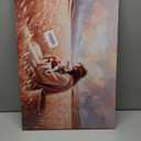 Jesus And Lamb Canvas Wall Art Christ Jesus Finds The Lost Lamb The Shepherd Painting Picture Wall Decor Religious Beliefs Poster Print Artwork for Living Room Bedroom Church Home Decoration (24"L x 16"W)