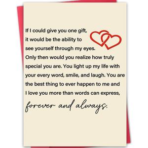 4 x Romantic Valentines Day Card for Wife Husband Boyfriend Girlfriend, Funny Valentines Day Gifts for Him Her