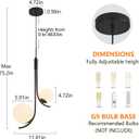 Modern Pendant Light Fixture Black Globe Pendant Lights Kitchen Island White Frosted Milk Glass Sputnik Chandelier Vintage for Kitchen, Office, Entryway (2-Light), 1-Pack