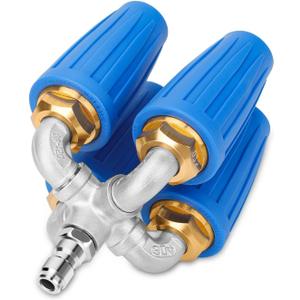 EEEKit 4 In 1 Turbo Nozzle Pressure Washer, 360 Rotating Twin Power Washer Nozzle, 4000 PSI, 8-12 GPM, 2.5 Orifice, 1/4" Quick Connect
