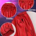 Metallic Shorts Shiny Hot Pants Sparkly Dance Outfits Short Party Outfits with Sunglasses (10-11 Years, Red)