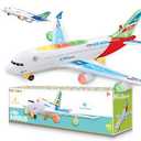 Kidsthrill Airplane Toy with Bump & Go, Flashing Lights & Sounds For Boys & Girls Age 3-12
