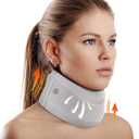 Neck Brace for Neck Pain and Support, Hard Neck Support Relieves Pain & Pressure in Spine for Women & Men, Wrap Align Stabilize Vertebrae Foam Cervical Collar for Sleeping (S, 3" Middle Height-Hard)