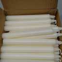 Tapered Candles - 80 Bulk Set of 6 Sticks - 5 Hours Clean, Long-Burning White Candlesticks - Dripless Unscented & Hand-Dipped Tall Candles for Dinners - White Taper Candles by PARNOO