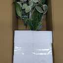 Artificial Greenery Arrangement with Cement Vase, Fake Potted Plants in Rustic Jug Planter, Faux Leaf Bouquet for Table Centerpiece, Farmhouse Home Decor, Dining Room, Living Room, Shelf Decoration