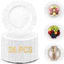 36 Pack White Charger Plates, Reef Chargers for Dinner Plates, 13 inches