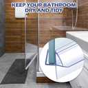 Frienda 2 Pcs Shower Door Bottom Seal 1/4" x 36'' Clear PVC Glass Door Sweep Shower Frameless Seal Strip for Replacement Stopping Leaks and Creating Water Barrier