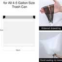 Small Drawstring Trash Bag,Easy to Tear and Pack,4-5 Gallon Garbage Bags,Thicken 100 Counts