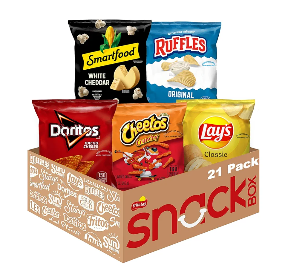Frito-Lay Classic Mix Variety Pack, Single Serve Snack Bags (Pack of 21)
