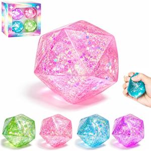 2 x 4PCS Stress Ball Taba Squishy Fun Box Toys Kit , Squeezee Fidget Squishy Toys Set Party Favors Birthday Xmas Gifts for Kids Adults, Cheap Squishies Pack