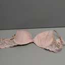 Deyllo Womens Push Up Lace Bra Comfort Padded Underwire Bra Lift Up Add One Cup (32D, Pink Nude)