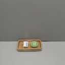 Small Rattan Serving Tray, Woven Rectangle Tray key Bowl for entryway, Natural Wicker Trays Key Bowl Decorative Baskets for Coffee Table, Kitchen, Bathroom