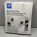 Medline Bed Assist Bar with Storage Pocket, Height Adjustable Bed Rail for Elderly Adults, Assistance for Getting In and Out of Bed at Home